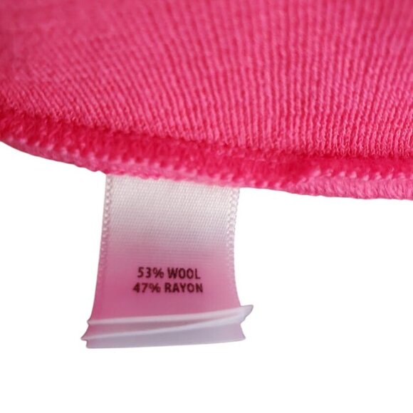 St. John Barbiecore Pink Knit Peplum Top Size 4 | Wool Blend 3/4 Sleeve Blouse - Picture 4 of 8
